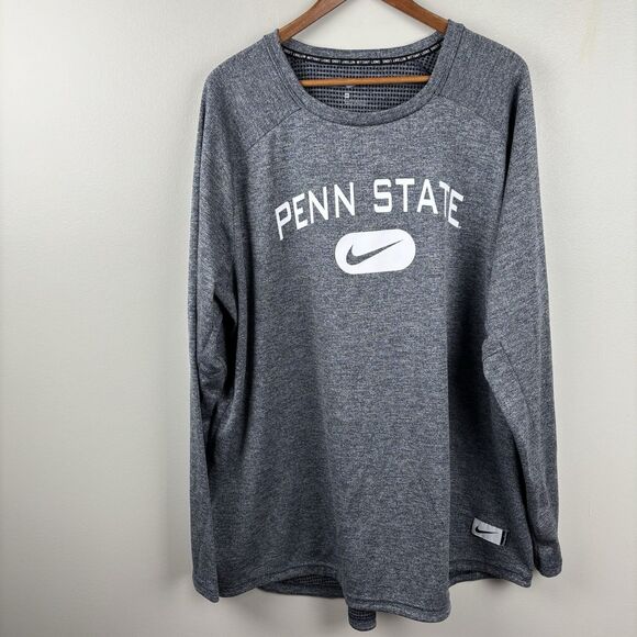 Penn State Nittany Lions Nike L/S Pullover Sweatshirt 3XL Blue Mens Swoosh EUC - Picture 2 of 9
